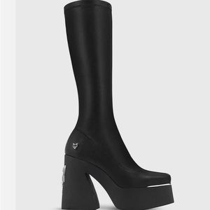Naked Wolfe platform calf leather boots